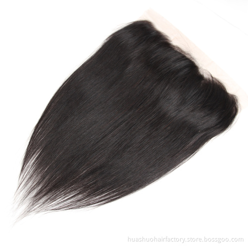 One Donor Brazilian Cuticle Aligned Straight Hair 13X4 Ear To Ear Pre Plucked Lace Frontal